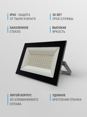 Светодиодный прожектор FL-LED Light-PAD 70W Grey 70Вт 6500К SMD IP65